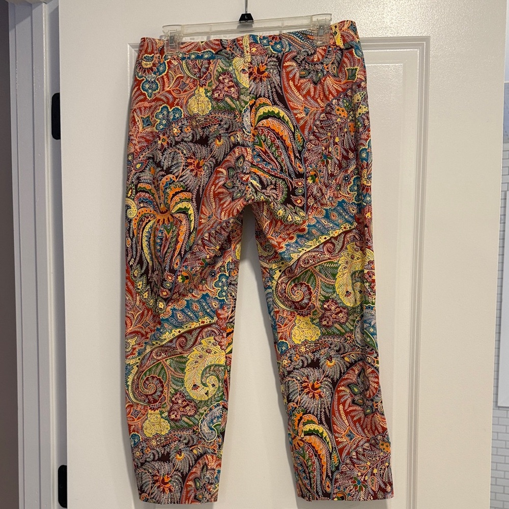 J. McLaughlin Multicolor Patterned Ankle Pants - image 1